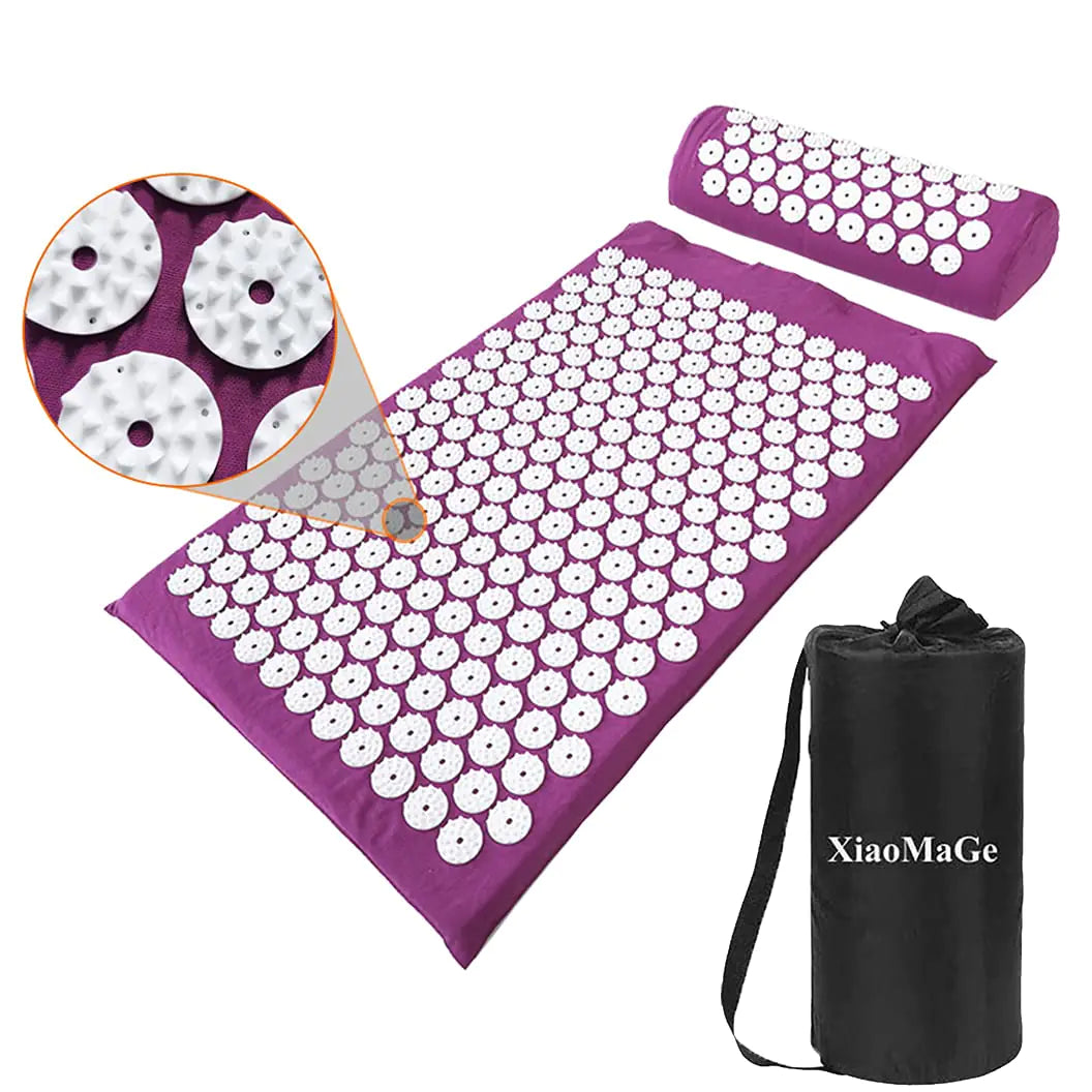 Acupressure Mat And Pillow Set With Bag