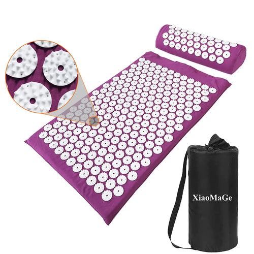Acupressure Mat And Pillow Set With Bag