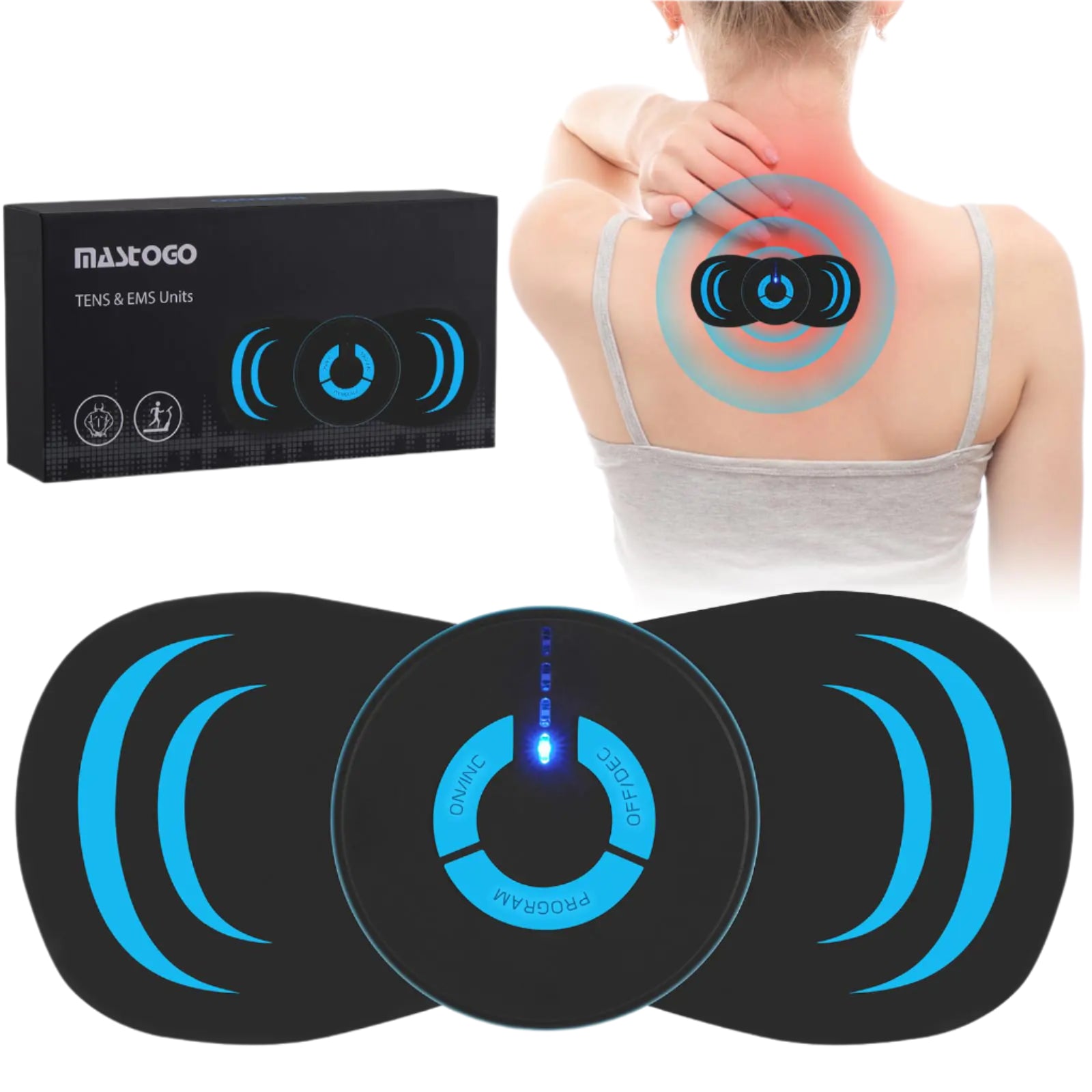 MASTOGO Wireless TENS Unit 6 Modes