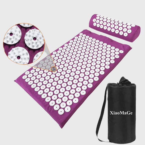 Acupressure Mat And Pillow Set With Bag